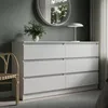 Kommode mit 6 Schubladen 140x78 cm Kommode weiß Holz Produktbild-Vorschau 10