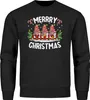 Sweatshirt Herren Weihnachtspullover Wichtel Aufdruck Merry Produktbild-Vorschau 2