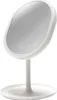 A white LED makeup mirror with a round base and a single stem. Náhľad obrázku produktu