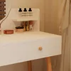 Toaletný stolík so zrkadlom, moderný, biely, so zásuvkami, Náhľad obrázku produktu 8