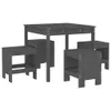 Cloris Designermöbel 5-tlg. Garten-Essgruppe Grau Produktbild-Vorschau 2