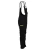 A black pair of bib overalls shown from the side against a white background. Produktbild-Vorschau