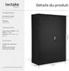 Armoire métallique à dossiers 4 niveaux 140x90x40cm - noir Voir les images du produit 6