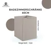 Rodan | Badezimmerschränke 40cm | Beige Matt - Holz | B/H/T Produktbild-Vorschau 2