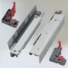 Two sets of drawer slides with red release levers, displayed against a light gray and white background. Náhled obrázku produktu