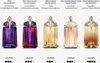 A row of five different Thierry Mugler Alien fragrances. Voir les images du produit