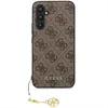 A brown Guess branded phone case with a gold charm attached. Podgląd zdjęcia produktu