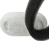 A close-up studio shot of a white filter element and a black foam pre-filter, isolated on a white background. Produktbild-Vorschau
