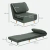 HOMCOM 2-in-1 Schlafsofa Schlafsessel Klappmatratze Produktbild-Vorschau 3