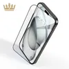A screen protector is shown partially covering a smartphone. Produktbild-Vorschau