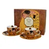 Set de 2 tasses à espresso Klimt The Kiss 90 ml Voir les images du produit 16