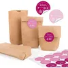 24 kleine braune Papiertüten natur Kraftpapier 9 x 15 x 3,5 Produktbild-Vorschau 3