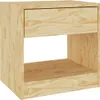 A single wooden nightstand with one drawer and an open shelf below, set against a white background. Produktbild-Vorschau