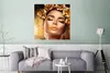 MuchoWow® Poster Frau - Rosen - Gold 75x75 cm - Wand Produktbild-Vorschau 5