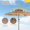 GOPLUS Ø 285 cm Strohschirm, Hawaii Sonnenschirm mit Produktbild-Vorschau 2