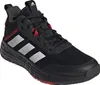 A studio shot of a single black Adidas sneaker with white and red accents. Podgląd zdjęcia produktu