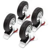 Wiltec Doppelstopp-Lenkrollen Set 4x Vollgummirad Produktbild-Vorschau 2