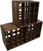 4er Set Weinregal 16er dunkel Abstellregal Weingestell Produktbild-Vorschau 4