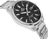 A close-up, angled view of a silver and black Casio Edifice watch against a white background. Voir les images du produit