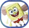 A Spongebob Squarepants plush toy is being held by two hands. Anteprima dell’immagine prodotto