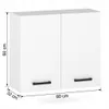 ULWEHOME | Hängeschrank 80 cm Weiß matt, Küchenoberschrank Produktbild-Vorschau 2