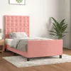 vidaXL Bettgestell mit Kopfteil Rosa 90x200 cm Samt Produktbild-Vorschau 2