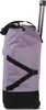A side view of a purple rolling duffel bag with black accents and a retractable handle. Podgląd zdjęcia produktu