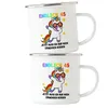 Endlich 45 Emaille Tasse Geburtstag Einhorn Lustig Spruch Produktbild-Vorschau 2