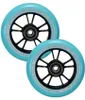 Stuntscooterwielen - 10 spaken - 100 mm - Zwart/Turkizoen - Productafbeelding-voorbeeld 1