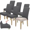 Stuhlhusse 6er Pack - Grau - Universal - Stretch - Bezug Produktbild-Vorschau 1