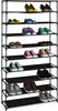 Scaffale per scarpe Relaxdays, con 10 ripiani, porta scarpe Anteprima dell’immagine prodotto 1