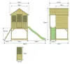 TP Toys Holz Stelzenhaus Wald Spielhaus mit Rutsche Natur Produktbild-Vorschau 7