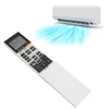 A white air conditioner unit is shown with blue air flowing out, and a white remote control is in the foreground. Náhľad obrázku produktu