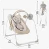 Sedia a dondolo con melodie MoMi LISS beige Anteprima dell’immagine prodotto 7