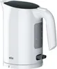 A white Braun electric kettle with a black lid and a gray water level indicator. Produktbild-Vorschau