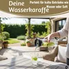 2x Glas Flasche Wasserkaraffe 1L Borosilikatglas Deckel Produktbild-Vorschau 5