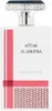 A white bottle of perfume with red accents and a silver cap. Voir les images du produit