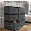 Verdego Kommode mit 6 Stoffschubladen, 80x26x67cm Produktbild-Vorschau 2