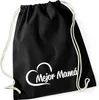 Huuraa Turnbeutel Mejor Mamá Corazón 12 Liter Black Produktbild-Vorschau 1