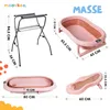 moovkee Babybadewanne mit Gestell 80cm Dunkel Rosa Faltbar Produktbild-Vorschau 2