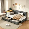 Letto imbottito singolo INONEFT, 90x200 cm, divano letto Anteprima dell’immagine prodotto 1
