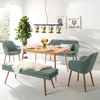home24 Armlehnenstuhl - Textil / Massivholz Produktbild-Vorschau 2