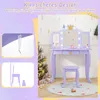 COSTWAY Coiffeuse pour enfants avec tabouret, Coiffeuse Voir les images du produit 7