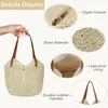 1 Strohtasche für Damen aus hochwertigem, handgewebtem Produktbild-Vorschau 3