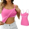 ASKSA Dámské spodní tričko Bra Shirt Basic U-Neck Built-in Náhled obrázku produktu 1
