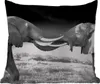MuchoWow® Outdoor Kissen - Elefant - Tiere - Schwarz und Produktbild-Vorschau 1