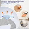 Marketing image showing the absorption capabilities of a cleaning product with text and illustrative circles. Produktbild-Vorschau