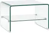 A clear studio shot of a transparent glass coffee table with a shelf. Náhľad obrázku produktu