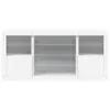 vidaXL Sideboard mit LED-Leuchten Weiß 142,5x37x67 cm Produktbild-Vorschau 5