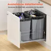 Wysuwany kosz na śmieci VEVOR (35 qt x2), podwójny kosz na Podgląd zdjęcia produktu 4